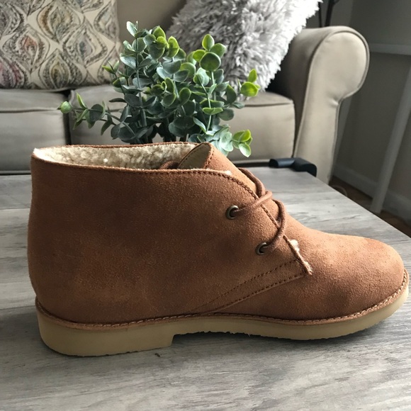 fur lined chukka boots